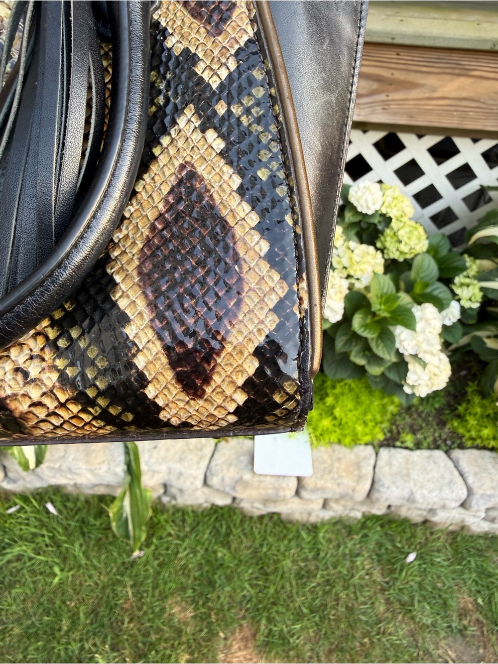 Brahmin Mini Priscilla Crossbody Satchel Python Travertine Ballington Melbourne - Picture 14 of 16